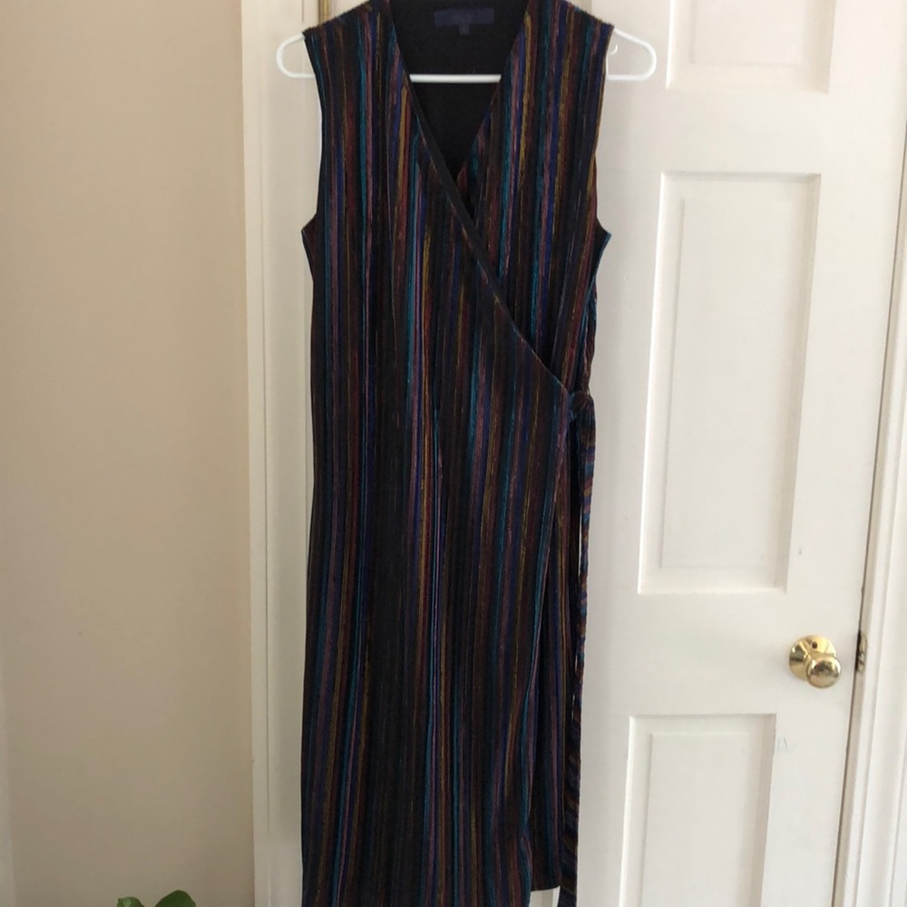 LAST CALL BEFORE THREDUP! 
Rachel Roy Fall 2019 Rainbow Metallic Dress Sz L